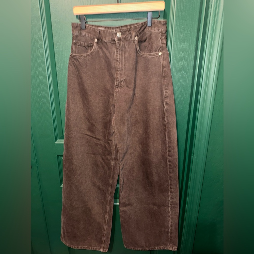Zara TRF extra wide leg high waist jeans